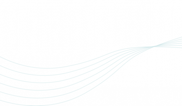 The image shows a series of stylized, abstract white lines on a black background, creating a wave-like pattern that fades to the right side of the image. The design suggests motion and fluidity, with the lines converging at a point on the left and spreading out as they move rightward, giving a sense of expansion or release.