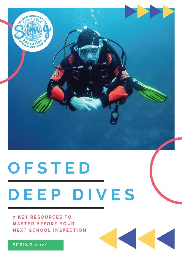 Image of diver with text "Ofsted Deep Dives"