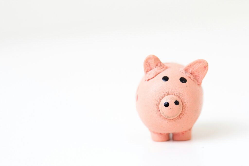 A piggybank looks sad